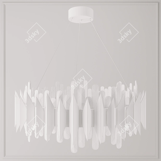 Elegant Postmodern Hanging Chandelier 3D model image 2