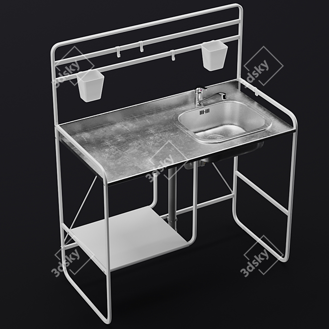 Compact Sunnersta Kitchen: Complete and Convenient 3D model image 2