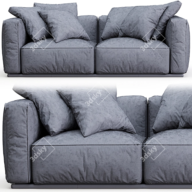 Modern Poliform Shanghai Sofa 3D model image 4