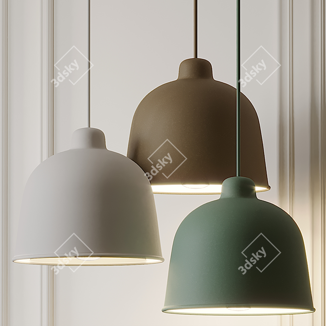 Muuto Grain Pendant: Modern Lighting 3D model image 1