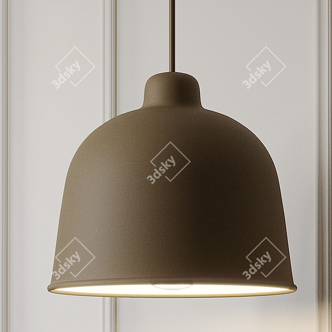 Muuto Grain Pendant: Modern Lighting 3D model image 2