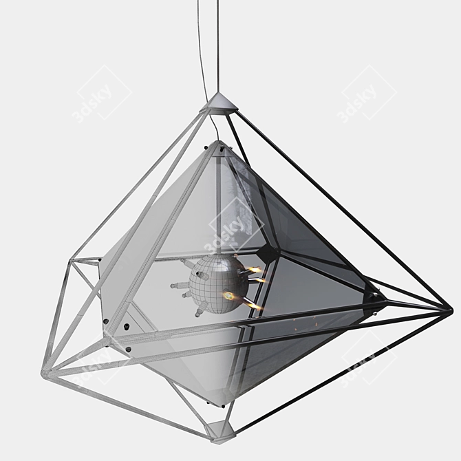 Geometric Glass Wall Lights 3D model image 3