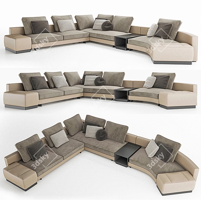 Modern Italian Minotti Daniels 3 3D model image 1