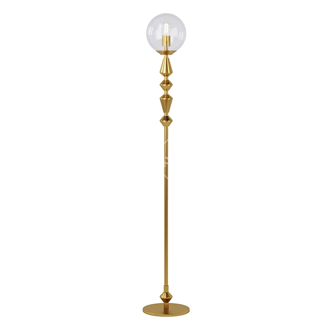 Elegant Dome Floor Lamp 3D model image 1