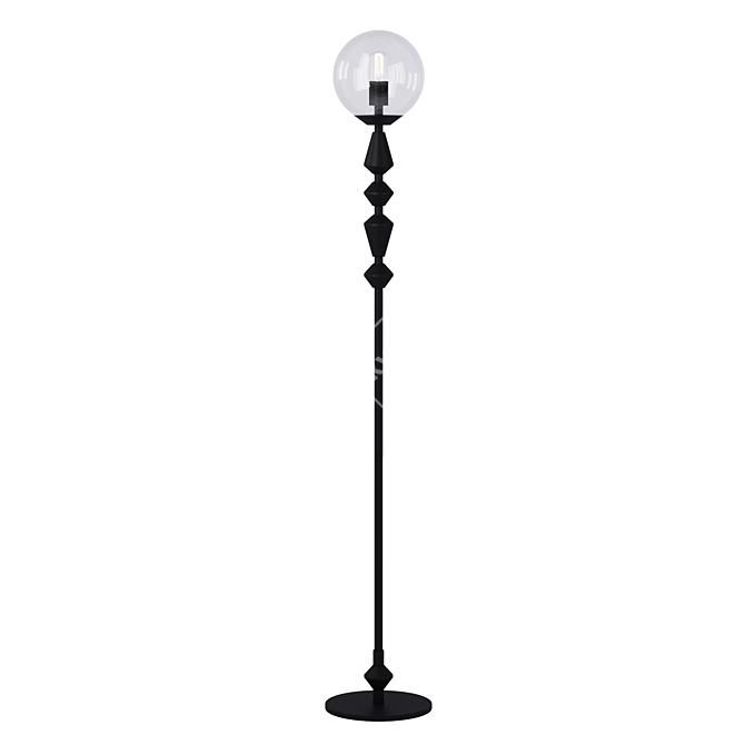 Elegant Dome Floor Lamp 3D model image 2