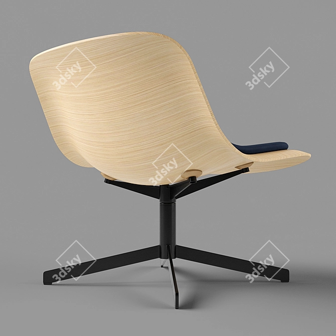 Nonesuch Swivel Chair: Perfect Comfort & Style 3D model image 2