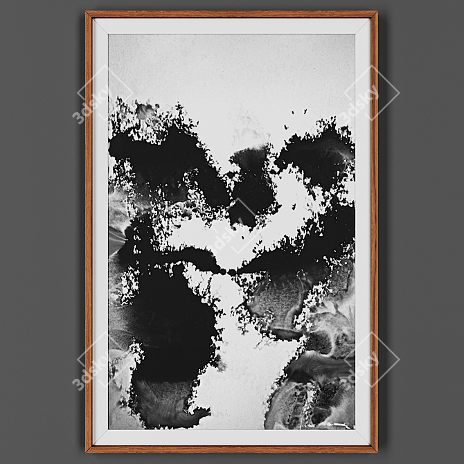 Wooden Frame Art 26x40 3D model image 1