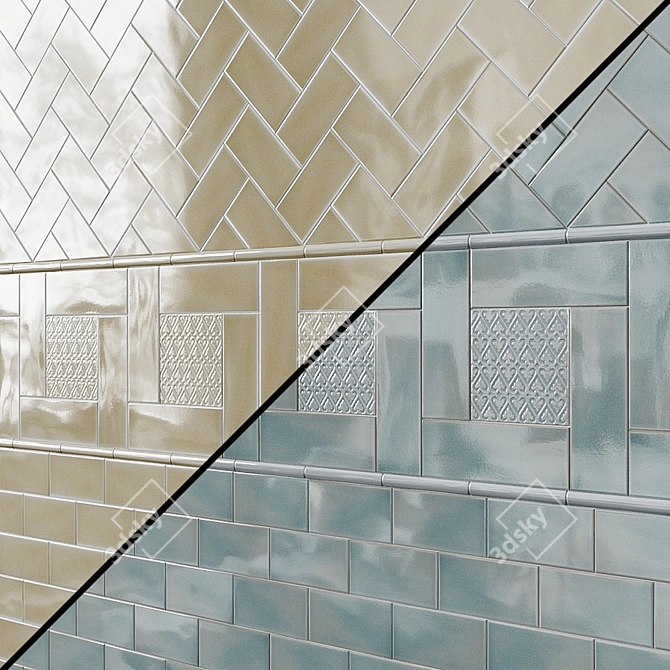 ADEX Ocean Ceramic Wall Tile 3D model image 1