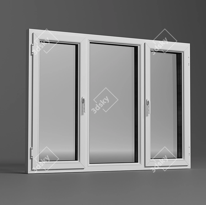 Elegant Windows Ensemble by Birdal 3D model image 2