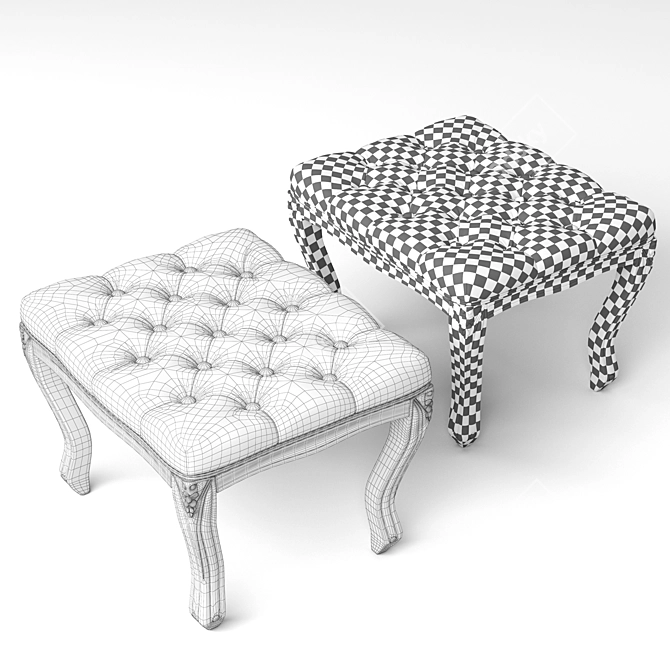 Title: Kina One Upholstered Bench - Elegant and Versatile 3D model image 3