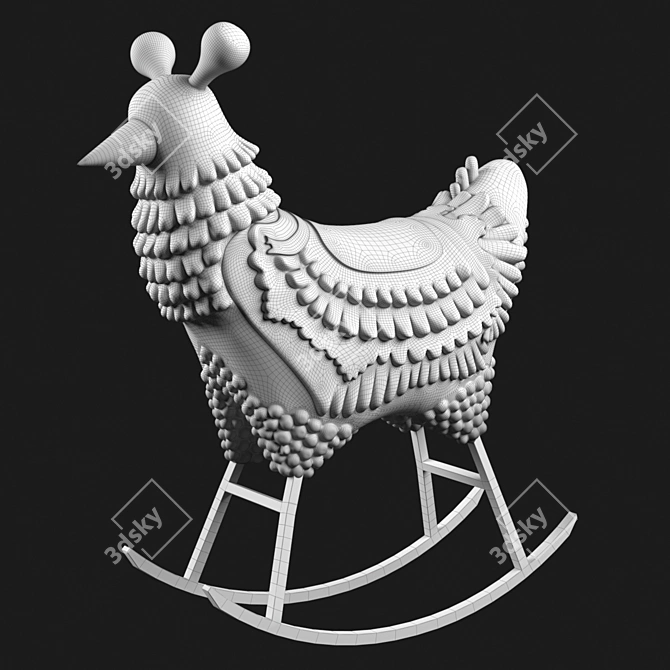 Quirky Rocking Chicken by Jaime Hayon 3D model image 3