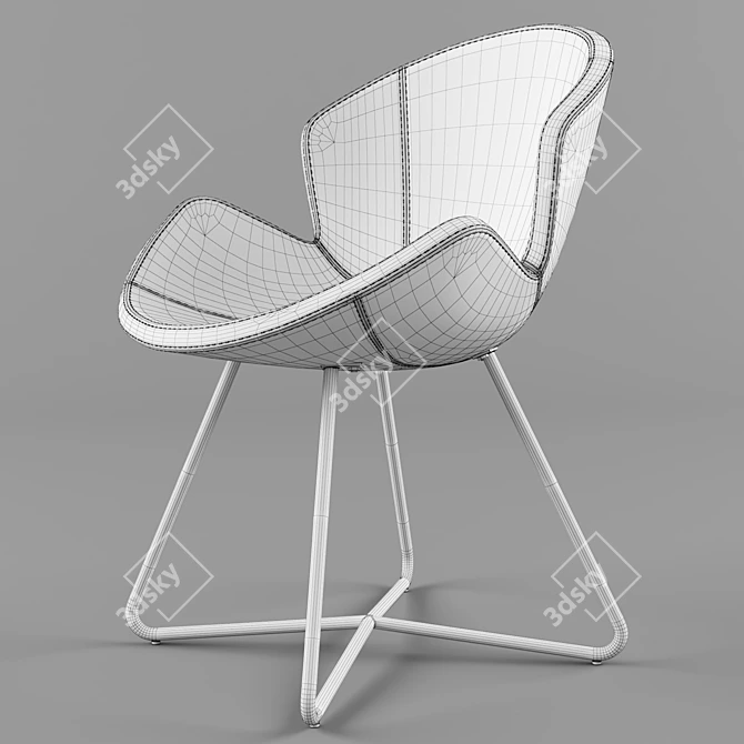 Luxury Leather Chair: Arketipo VICTORIA 3D model image 3
