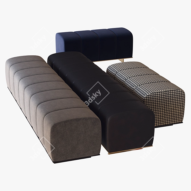 Freeman Stand-Alone Bench: Minotti Elegance 3D model image 1