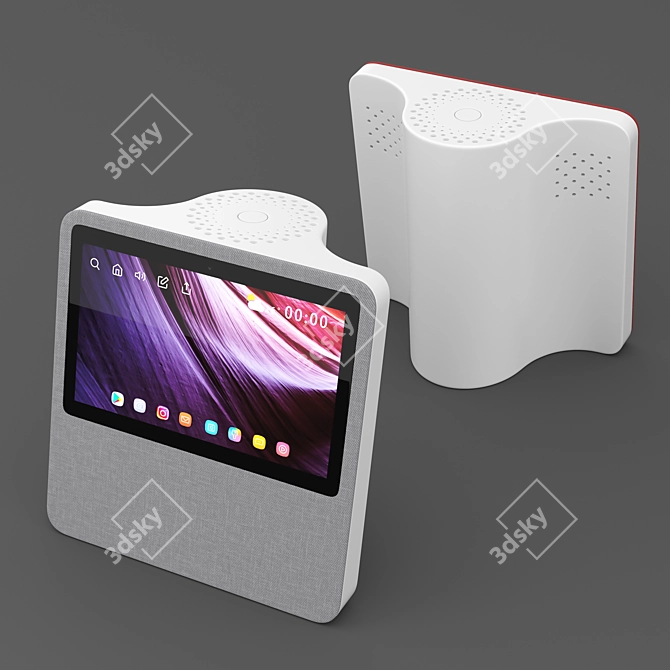 Baidu AI Smart Speaker: Innovative Voice Assistant 3D model image 2