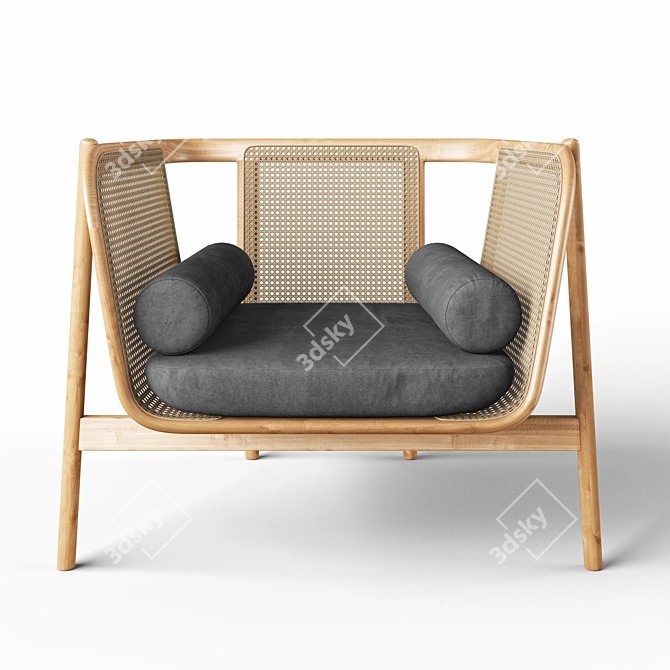 Cozy Reclining Lounger 3D model image 1