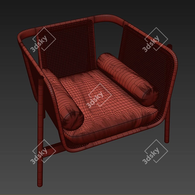 Cozy Reclining Lounger 3D model image 3