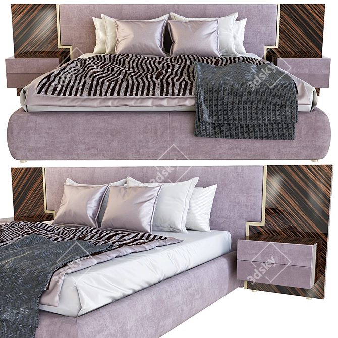 Glen Longhi Bed: Sleek Italian Design 3D model image 2