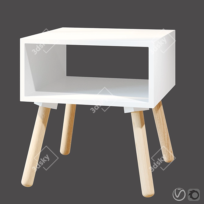 Zara-inspired Shelf Table 3D model image 1