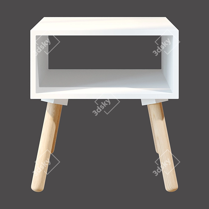 Zara-inspired Shelf Table 3D model image 2