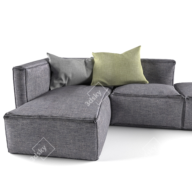 Custom-Made Contemporary Sofa 3D model image 2