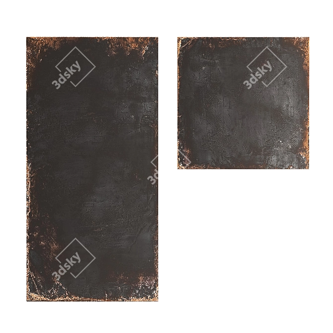 Urban Black Oxidart: Italian Porcelain Tiles 3D model image 2