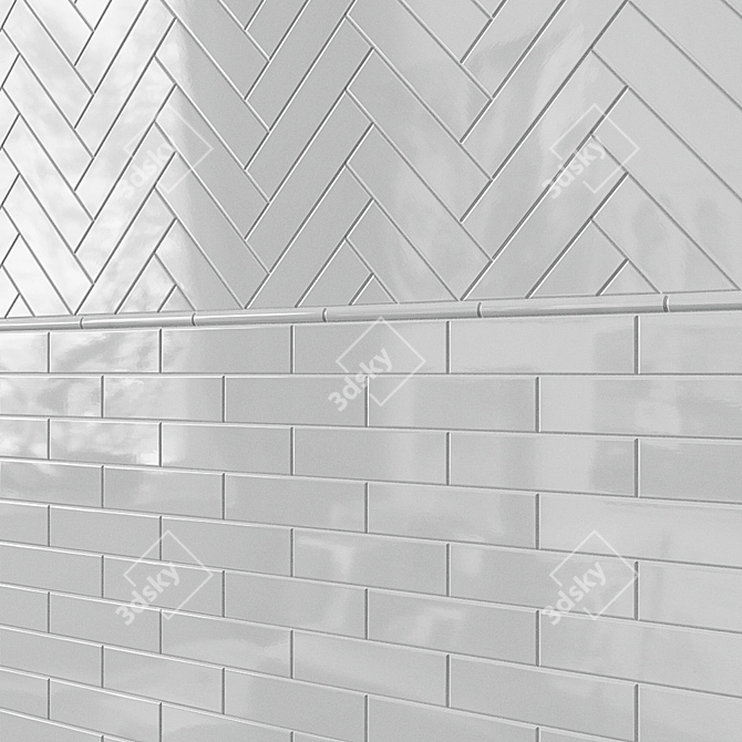 Adex Neri Ceramic Wall Tiles, 5x20 cm 3D model image 3
