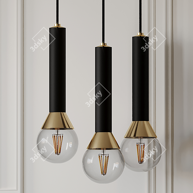 Minimalist Pendant Lighting: Via Pendant 3D model image 1