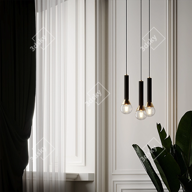 Minimalist Pendant Lighting: Via Pendant 3D model image 4