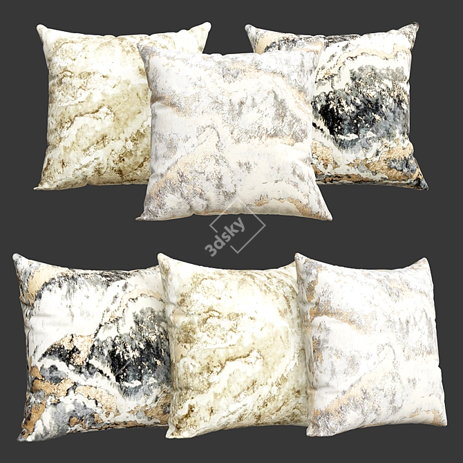 Luxury Comfort Pillows 3D model image 2