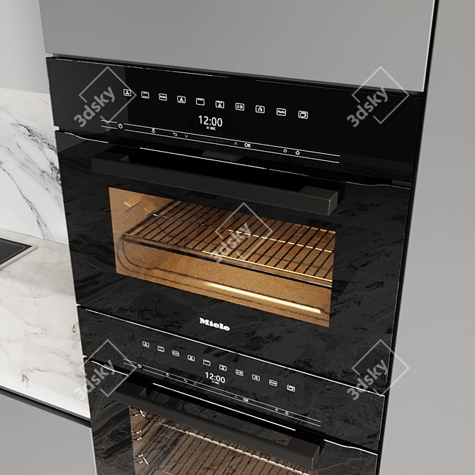 Kitchen Essentials: Blanco Mixer & Miele Oven 3D model image 2