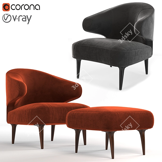 [RU/EN Translation: Elegant Armchair Minotti Aston]
[EN: Sophisticated Aston Armchair]
[RU/EN 3D model image 1