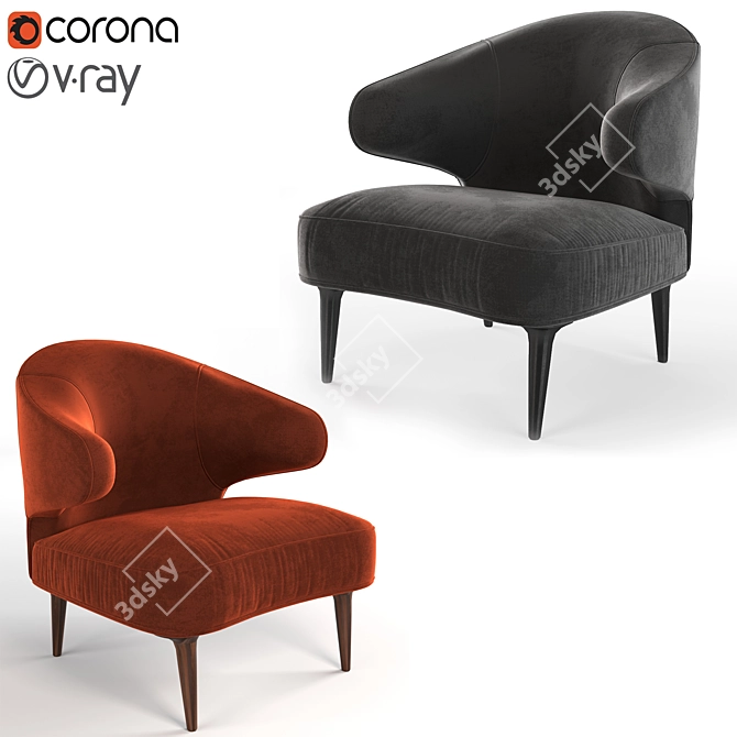 [RU/EN Translation: Elegant Armchair Minotti Aston]
[EN: Sophisticated Aston Armchair]
[RU/EN 3D model image 2