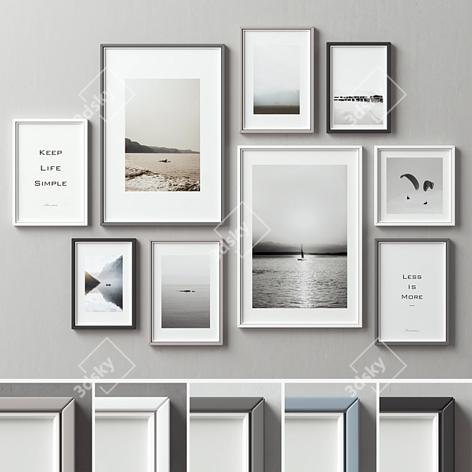 Versatile Picture Frames Collection 3D model image 1