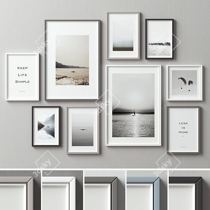 Versatile Picture Frames Collection 3D model image 4