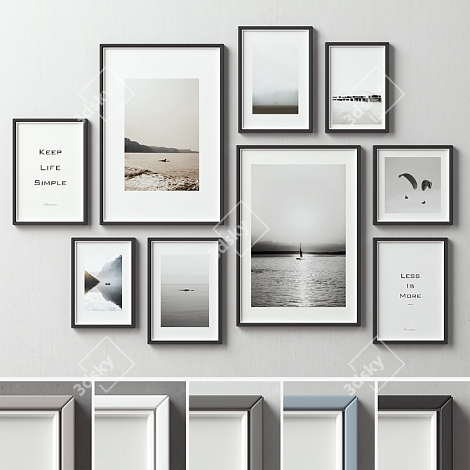 Versatile Picture Frames Collection 3D model image 5