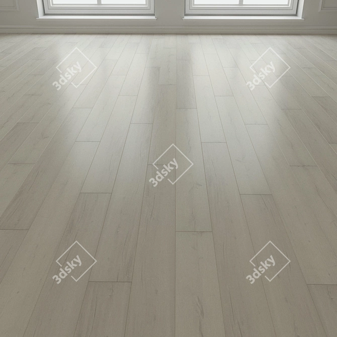 Natural Wood Laminate Flooring 3D model image 1