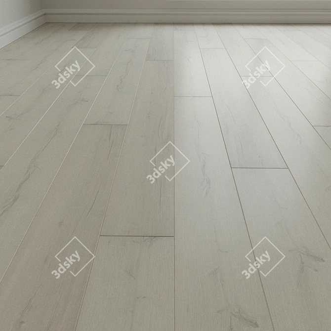 Natural Wood Laminate Flooring 3D model image 3