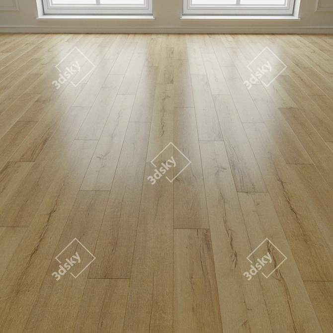 Natural Wood Parquet Laminate 3D model image 1