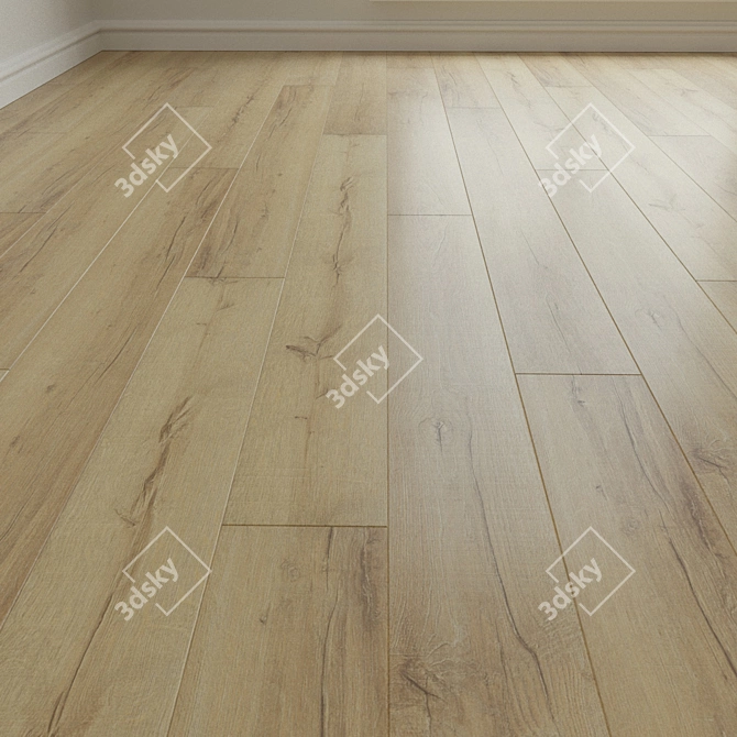 Natural Wood Parquet Laminate 3D model image 2