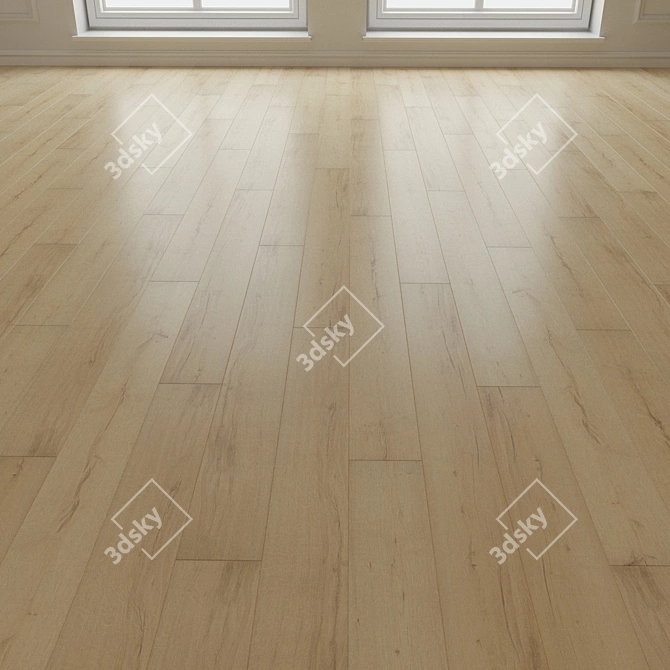 Natural Wood Laminate Parquet 3D model image 1