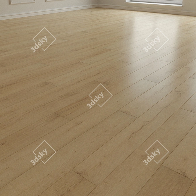 Natural Wood Laminate Parquet 3D model image 2