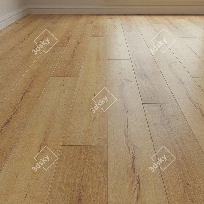 Natural Wood Parquet Flooring 3D model image 3