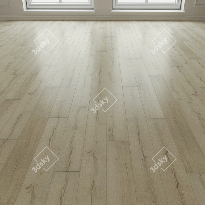 Natural Wood Parquet Laminate 3D model image 1