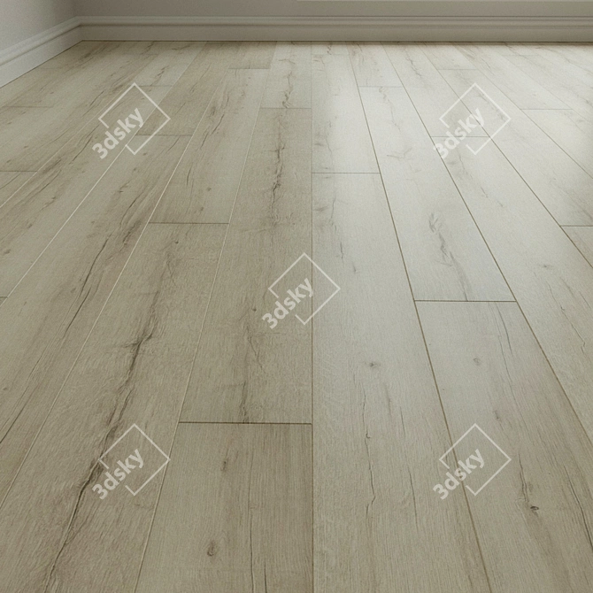 Natural Wood Parquet Laminate 3D model image 3