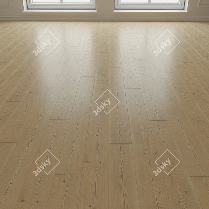 Natural Wood Laminate Parquet 3D model image 1