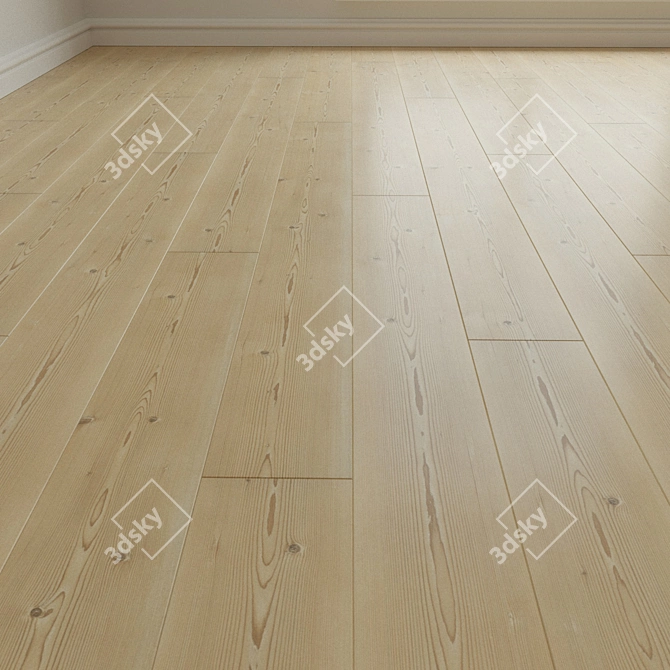 Natural Wood Laminate Parquet 3D model image 3