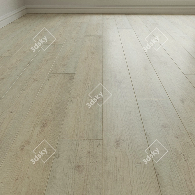 Natural Wood Parquet Laminate 3D model image 3