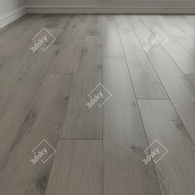 Natural Wood Laminate Parquet 3D model image 3