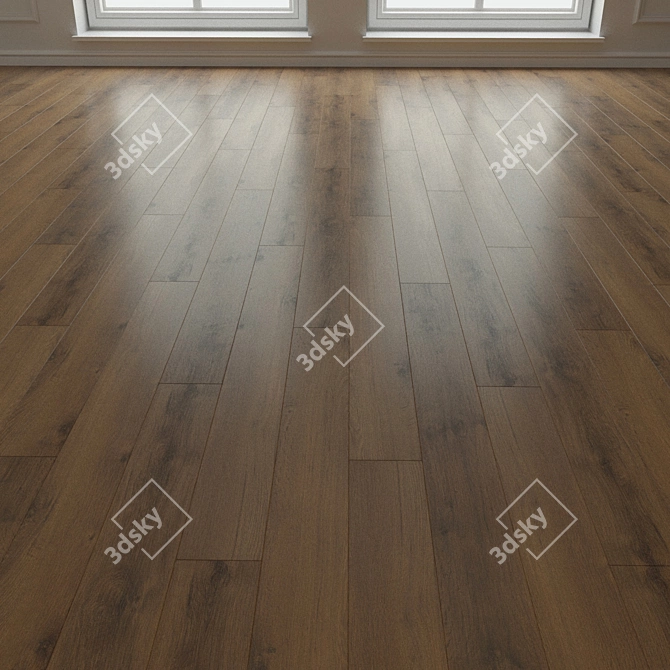 Natural Wood Parquet Flooring 3D model image 1