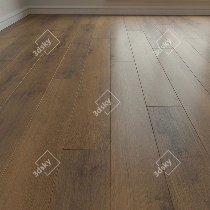 Natural Wood Parquet Flooring 3D model image 3